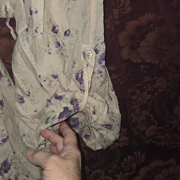 Magnolia Pearl Purple Ivory Floral Adjustable Bloomers Slacks - Picture 3 of 11